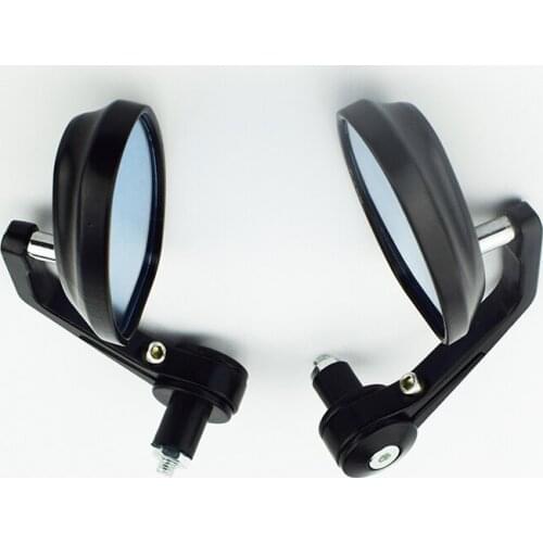 Huiermeimi 2Pcs Motorcycle rear Mirrors Adjustable angle Motorbike Rearview Side Mirrors Electric Bicycle Handle Bar End Mirror