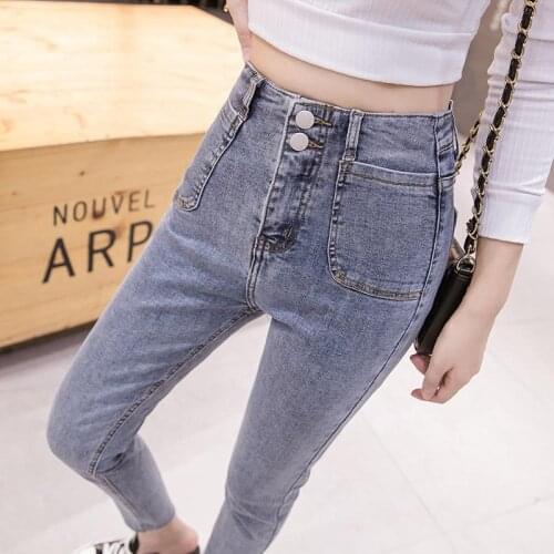 Woman Jeans Pants High Waist Skinny Autumn Pencil Pants Pantalones Vaqueros Mujer