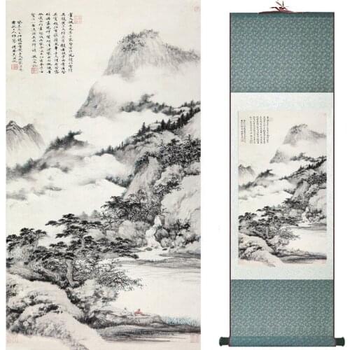 Mountain and River painting Home Office Decoration Chinese scroll painting landscape art painting 2018071204