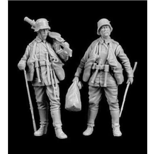 1/35 ancient man include 2 with Sack Resin figure Model kits Miniature gk Unassembly Unpainted