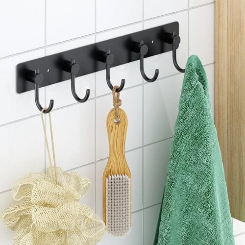 1PCS Stainless Steel Robe Hook Punch-free Wall Mount Hooks Towel Coat Hanger Storage Racks Organizer Bathroom Kitchen Hardware