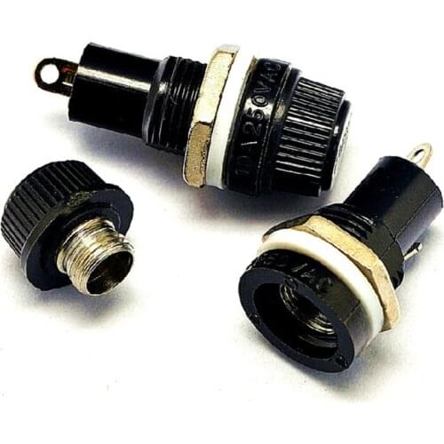 Free shipping! 20PCS 5x20mm 5mm x 20mm Fuse Clip 10A/250V AC 5*20 Fuse Holder Endure High Temperature Bakelite socket