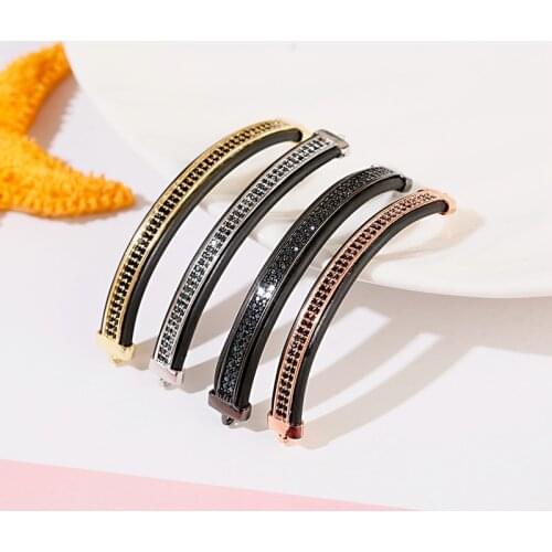 2020 Long DIY Double Row Black Zircon Pave Beads Crystal CZ For Make Bracelet Connector Charm Beads