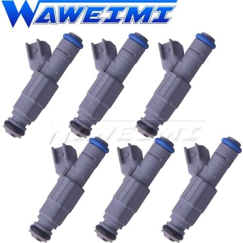WAWEIMI 6 Pieces Brand New Fuel Injector Valve OE 0280156201 For Pontiac Grand Prix 3.8L GT GTP 04-07