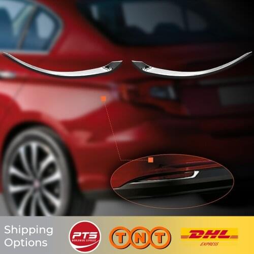 For Fiat Tipo Egea 2015 2016 2017 2018 2019 2020 Car Accessories ABS Chrome Around Reflector Body Molding Moulding Trim 2 pcs