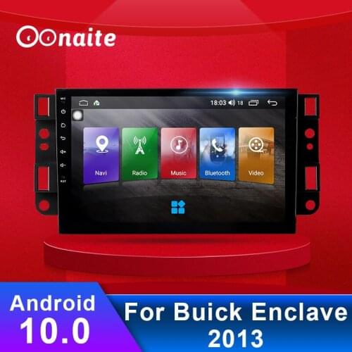 Oonaite Android 8 inch Car Radio FM DVD Multimedia Video Audio BT Player GPS Smart Voice Navigation For BUICK ENCLAVE 2013