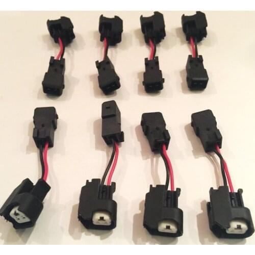 Free shipping 5/10/20/50/100 pcs/lots LQ4, LQ9 4.8 5.3 6.0 for Delphi to LS2 LS3 LS7 EV6 Injector Adapters wire Harness