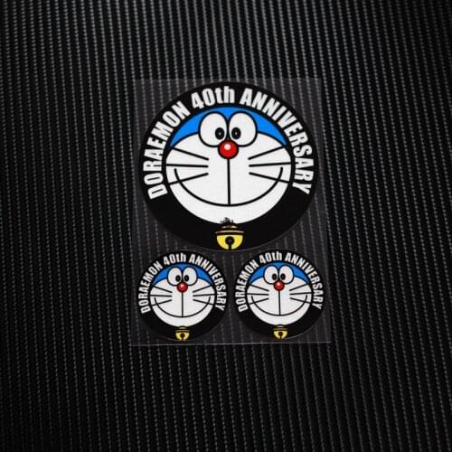 TD021 Free shipping Doraemon Cartoon Reflective Car Sticker Decals Motorcycle Racing Stickers Motorbike Helmet Windshield ATV