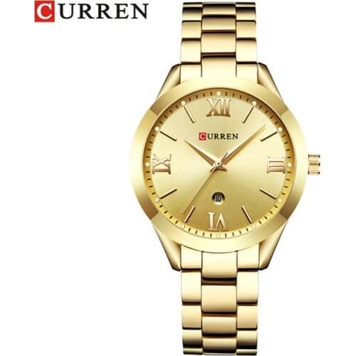 CURREN 9007 Gold Watch Women Quartz Watches Ladies Top Brand Luxury Female Wrist Watch Girl Clock Relogio Feminino