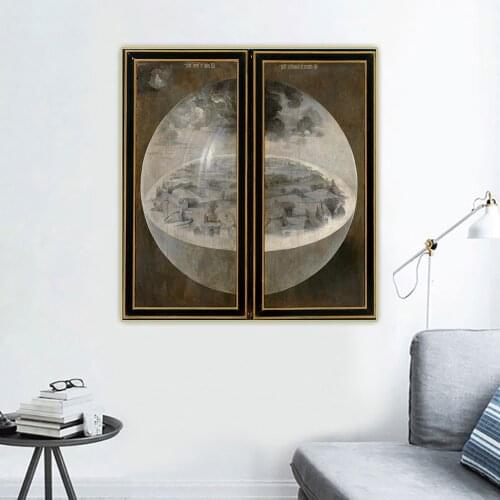 Citon Hieronymus Bosch《The Creation of the World from The Garden of Earthly Delights》Canvas Oil Painting Background Decoration