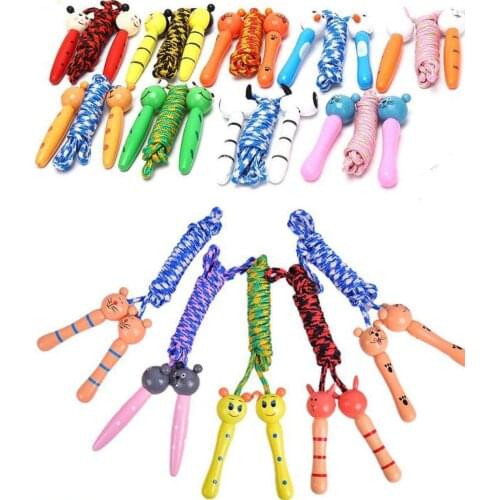 1.98M/2.18M Lovely Cartoon Wood Handle Kids Children Skipping Jump Rope Sport Exercise Tool