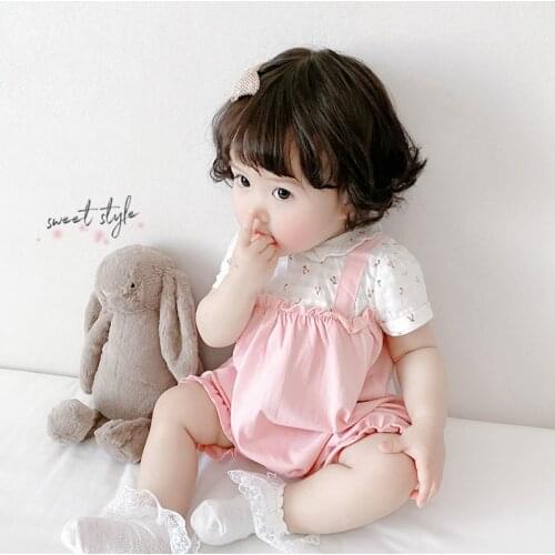 Baby Girls Romper Fashion Newborn Infant Girl Clothing 2021 Summer New Style Infant Girl Outfits Short Sleeve Girls Outfits Kids
