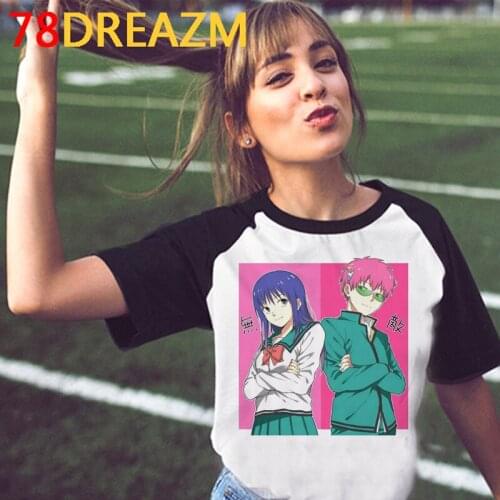 Violet Evergarden Saiki k clothes female harajuku kawaii couple clothes aesthetic clothes top tees white t shirt