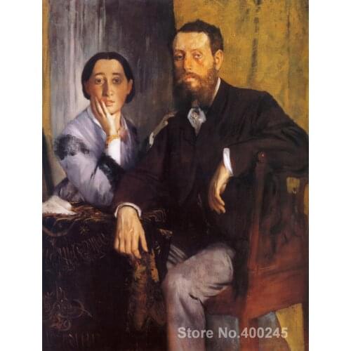 Art gallery Edmond and Therese Morbilli by Edgar Degas oil on canvas Handmade High quality