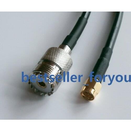 SMA male to UHF SL16 female jack SO239 SO-239 RF Pigtail Cable RG58 12inch