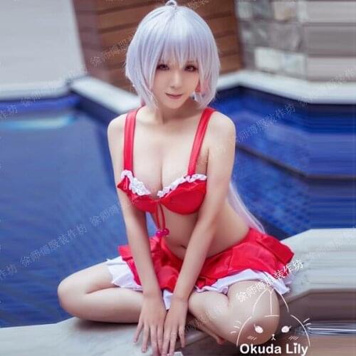 Symphogear Yukine Chris swimsuit cosplay costume sexy costume summer bikini swimwear custom made