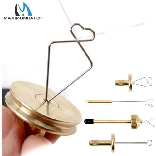 Maximumcatch Dubbing Twister/Spinner Brass Jig Fly Tying Twister Hair Stacker Fly Tying Tool