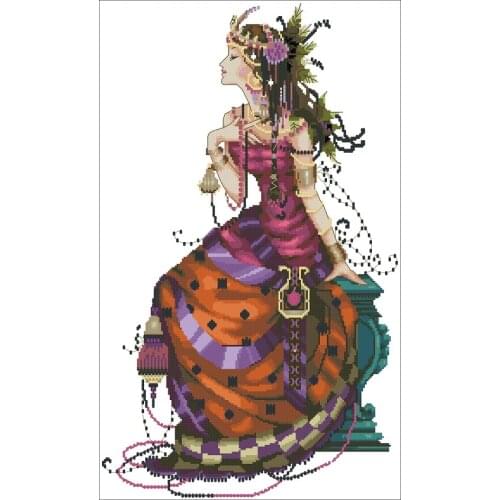 -MD142_Gypsy Queen Counted Cross Stitch 11CT 14CT 18CT Cross Stitch Kits Embroidery Needlework Sets