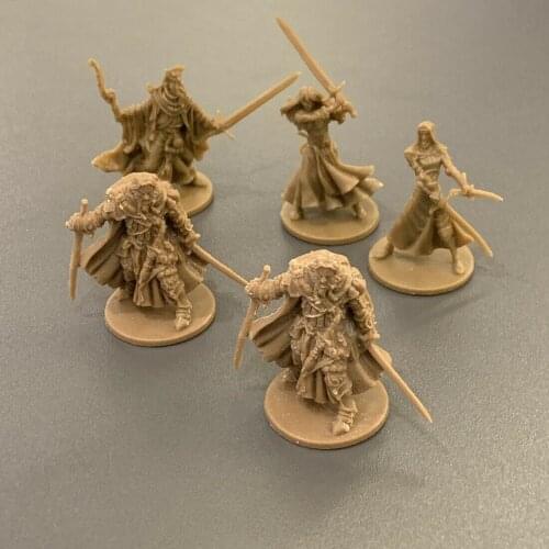 Lot 5PCS 28mm Brown Zombie Warriors Miniatures Plauge Board Game Role Playing Model Collectible Figures Toys