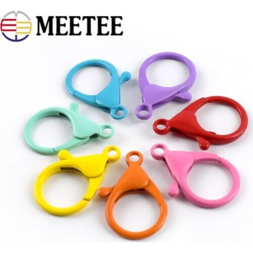 20/40pcs 35mm Lobster Buckle Colorful Ring Spring Hook Dog Collar Buckles Key Chain Handbag Pendant Decoration BF281