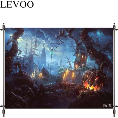 LEVOO Photography Background Castle Manor Cemetery Halloween Magic Backdrop For Photo Studio Photocall Vinyl Background