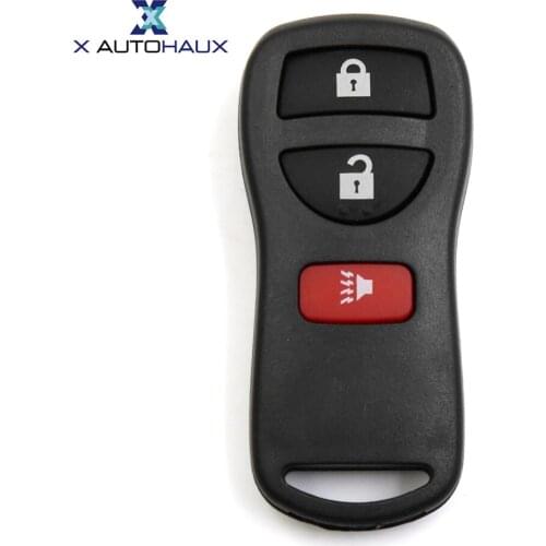 X AUTOHAUX 3 Button Key Fob Remote Case Replacement CWTWB1U415 CWTWB1U733 CWTWB1U821 For Nissan Xterra 2002-2005