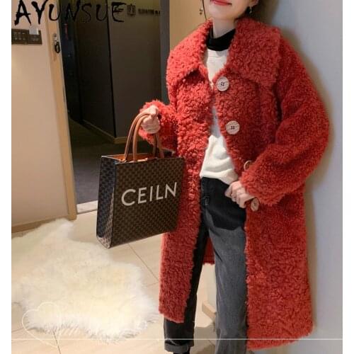 Womens Real Fur Coat 100% Wool Female Jacket Autumn Winter Clothes Women Korean Coats and Jackets 2020 Mulheres Casacos Pph1619