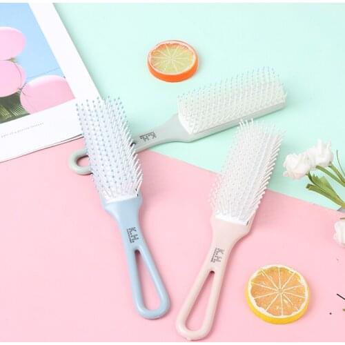 1PC Solid Color Straight Hair Comb Hair Brush Hairdressing Scalp Massager Hair Styling Tools Hairbrush Comb
