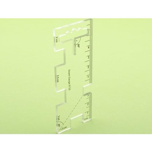 Acrylic Patchwork Thickness Rule Clothes Sewing Measuring Tool Quilting Measuring Gauge Household Tailors Crafts