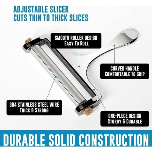 1pc Cheese Slicer Adjustable Grater Planer Aluminum Butter Nonstick Cheese Butter Rallador Cutter For Home Kitchen Slicing Tool