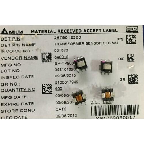 10pcs EE5.0 2878012300 turn ratio 1:60 DELTA SMD transformer