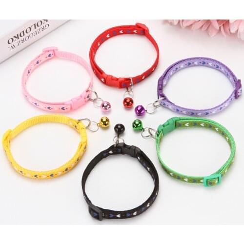 10pcs Pet small bell collar cat collar dog collar pet love arrow collar small and medium dog collar accessories
