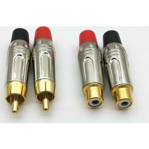 10pcs Gold plated brass RCA Audio connector soldering