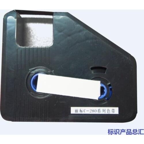 Label Tape For Max Lettering Machine c-280e/t LB-280BK C-280E C-280T Black