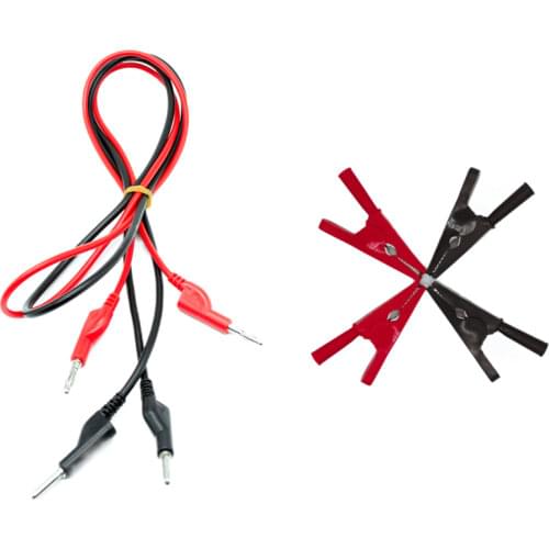 2pcs Copper 4mm Banana Plug + 4Pcs Crocodile Alligator Clips Banana Plug to Crocodile Alligator Clip Cable Leads