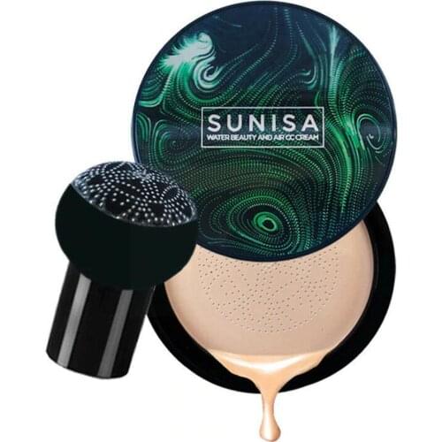 BB Air Cushion Foundation Mushroom Heads CC Cream Concealer Waterproof Whitening Brighten Cosmetic Base Tone Makeup Face D4I8