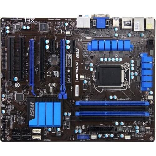 Free shipping MSI ZH77A-G43 original motherboard DDR3 LGA 1155 for I3 I5 I7 CPU 32GB H77 motherboard