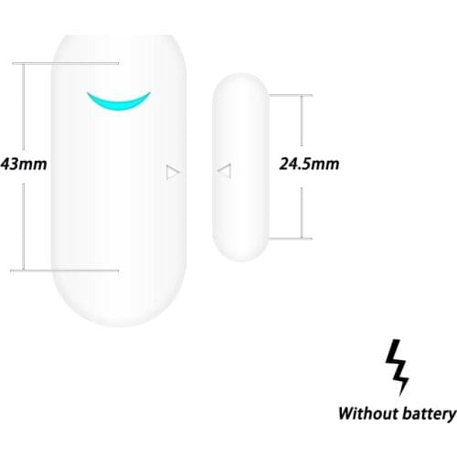433Mhz Wireless Door Window Sensor detector Magnetic Switch normally Closed NC for our Home security Alarm System