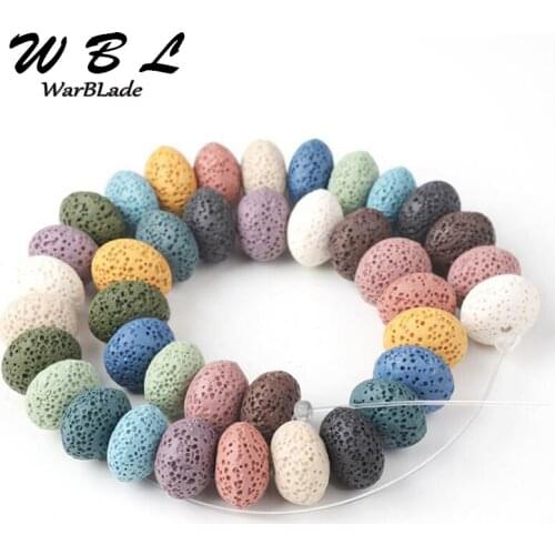 10x15mm Natural Volcanic Stone Beads Multi Color Large Lava Rock Loose Beads For DIY Necklace Bracelets Earring Jewelry Making