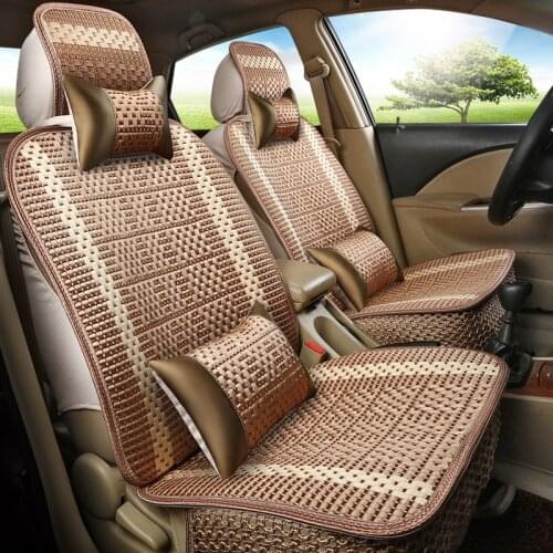 Ice Silk Seat Cover Cars Interior Automobiles Seats Covers Cushion Universal Protector Seat Leather Mats Auto Pad Accessories