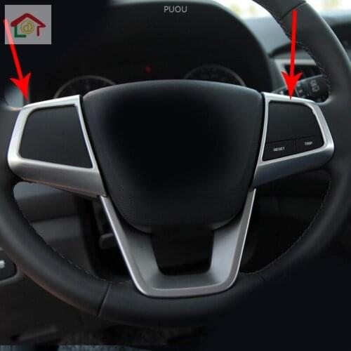 For hyundai creta ix25 2015-2020 Steering wheel decoration buttons cover trim interior mouldings styling ABS Accessories