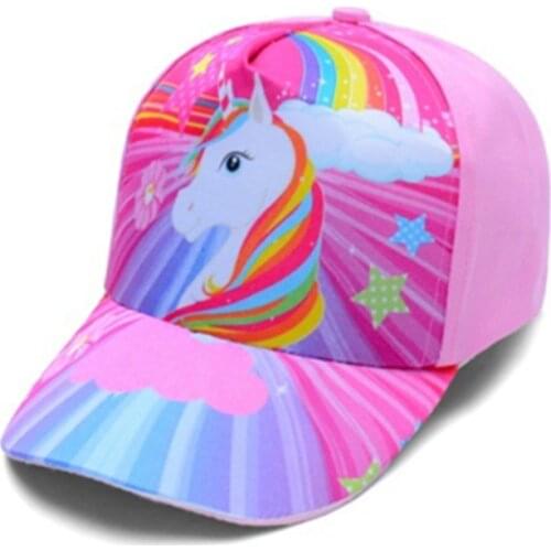 Baby girl unicorn hat cap accessories for 2-8 year girls unicorn rainbow baseball cap summer sun truck hat cap for kids children