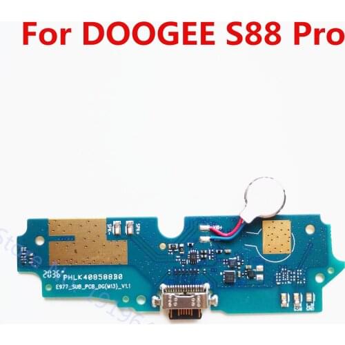 For DOOGEE S88 Pro New Original USB Board Charging Dock Plug+ Microphone Flex Cable Repair Motor Vibrator Vibration