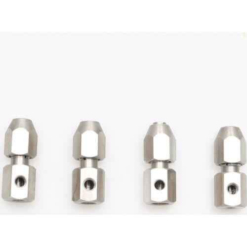 2PCS 3.17*4/4*4/5*4/6*4mm Flex Cable Shaft Lock Drive Collet Coupler Connector Chuck Parts for RC Electric Boat Ship