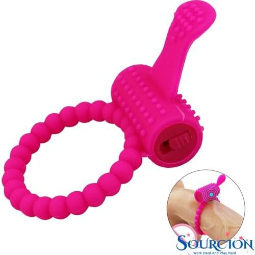 A Penis Ring Cock Intense Clit Stimulation Toys For Couple Adults Silicone Tongue Vibrator Sex Fidget Products Delay Ejaculation
