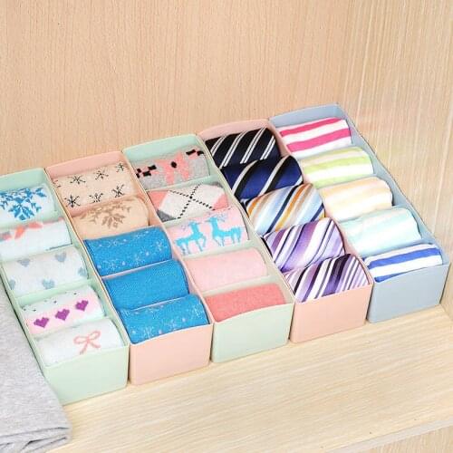 Multi-function Desktop Drawer Storage Box Clothing Organizer Five Grid Storage Box Underwear Socks Bra Ties Organizer