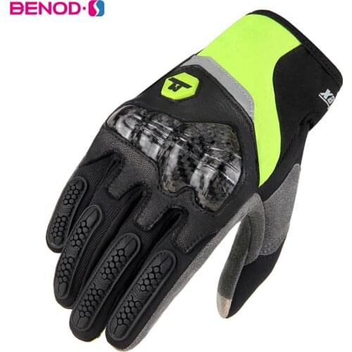 Motorcycle Gloves Carbon Fiber Shell Moto Motocross Glove Summer Breathable Mesh Motorbike Full Finger Touch Screen Gloves