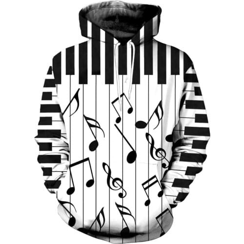 PLstar Cosmos Piano 3D Hoodies/sweatshirts Men Women Hooded winter Autumn Long streetwear Pullover Musical instrument Style-4