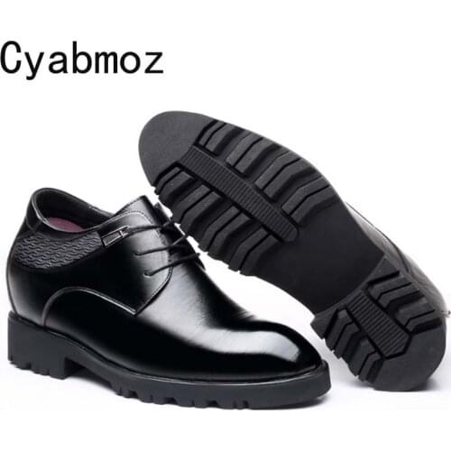 Men height increasing shoes Invisible heel 9cm elevator dress shoes business casual shoes man shoes