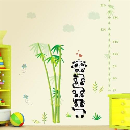 Panda Bamboo Wall Sticker for Kids Rooms bedroom wall decoration painting home decoration child height sticker
